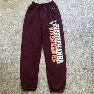 Champion Brown Sweatpants Relaxed Fit Elastic Cuffs